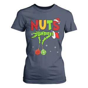 Christmas Couples T Shirt For Women Chestnuts Xmas Matching Family Funny Nuts Skeleton TS02 Navy Print Your Wear