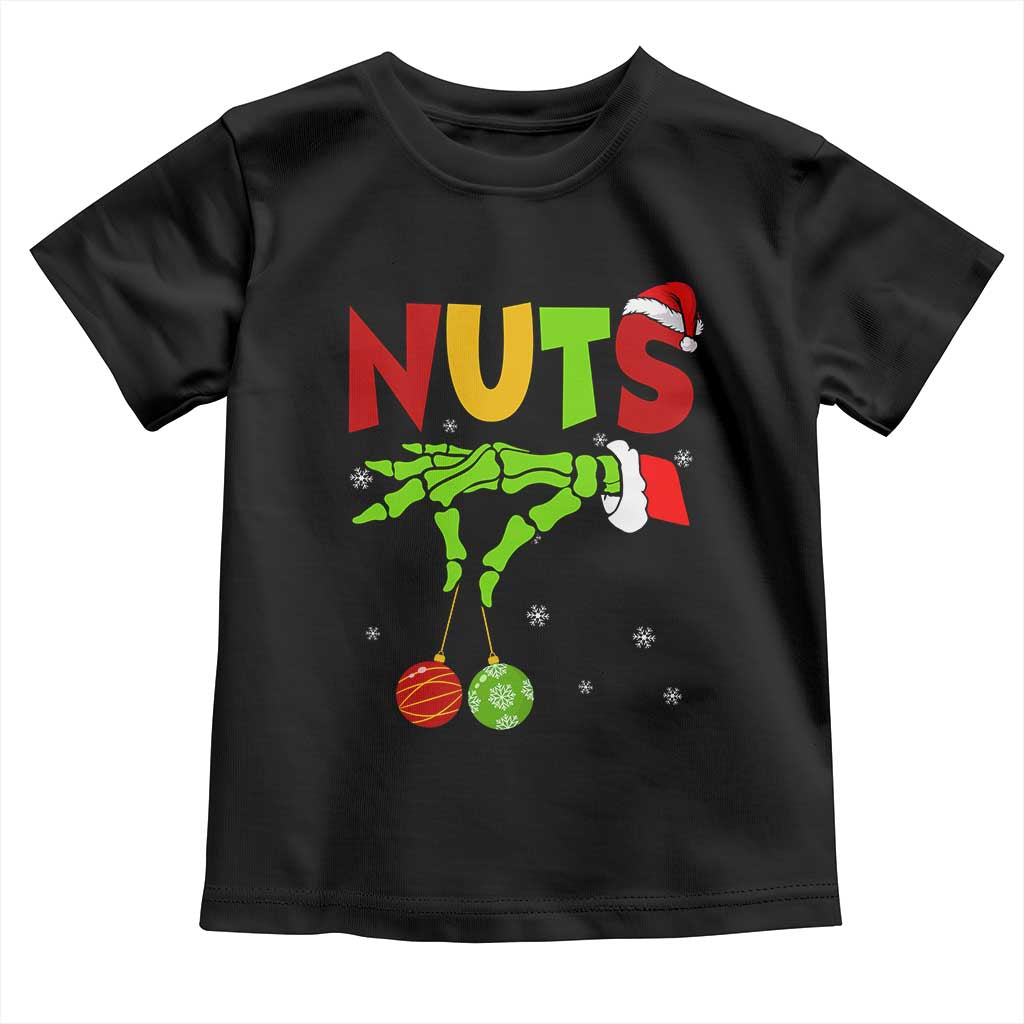 Christmas Couples Toddler T Shirt Chestnuts Xmas Matching Family Funny Nuts Skeleton TS02 Black Print Your Wear