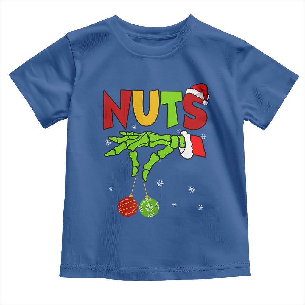 Christmas Couples Toddler T Shirt Chestnuts Xmas Matching Family Funny Nuts Skeleton TS02 Royal Blue Print Your Wear