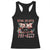 Funny Christmas Racerback Tank Top Being Related To Me Is The Only Gift You Need TS02 Black Print Your Wear