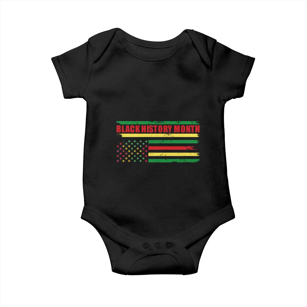 Black History Month Baby Onesie African American Pride US Flag TS02 Black Print Your Wear