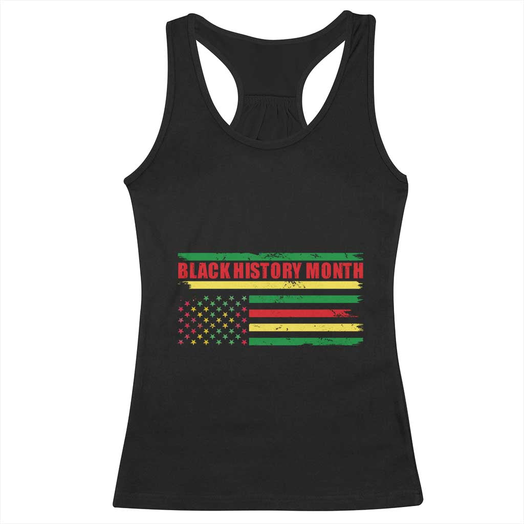 Black History Month Racerback Tank Top African American Pride US Flag TS02 Black Print Your Wear