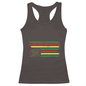 Black History Month Racerback Tank Top African American Pride US Flag TS02 Dark Chocolate Print Your Wear