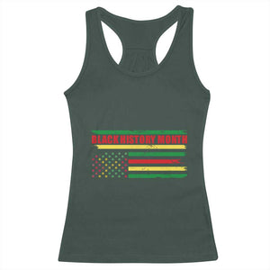 Black History Month Racerback Tank Top African American Pride US Flag TS02 Dark Forest Green Print Your Wear