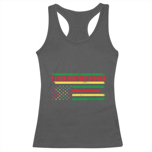 Black History Month Racerback Tank Top African American Pride US Flag TS02 Dark Heather Print Your Wear