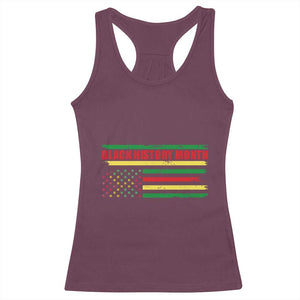 Black History Month Racerback Tank Top African American Pride US Flag TS02 Maroon Print Your Wear