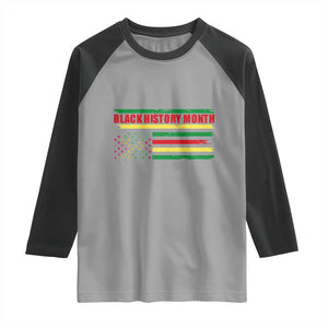 Black History Month Raglan Shirt African American Pride US Flag TS02 Sport Gray Black Print Your Wear
