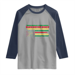 Black History Month Raglan Shirt African American Pride US Flag TS02 Sport Gray Navy Print Your Wear