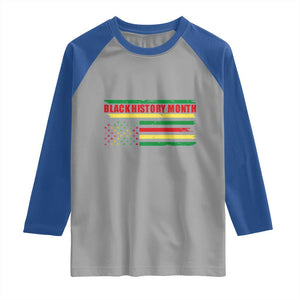 Black History Month Raglan Shirt African American Pride US Flag TS02 Sport Gray Royal Print Your Wear