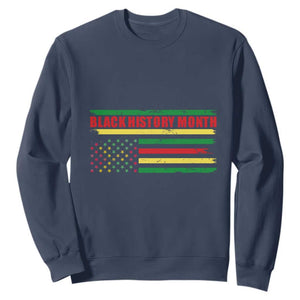 Black History Month Sweatshirt African American Pride Flag TS02 Navy Printyourwear