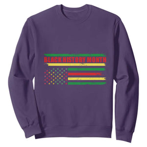 Black History Month Sweatshirt African American Pride Flag TS02 Purple Printyourwear
