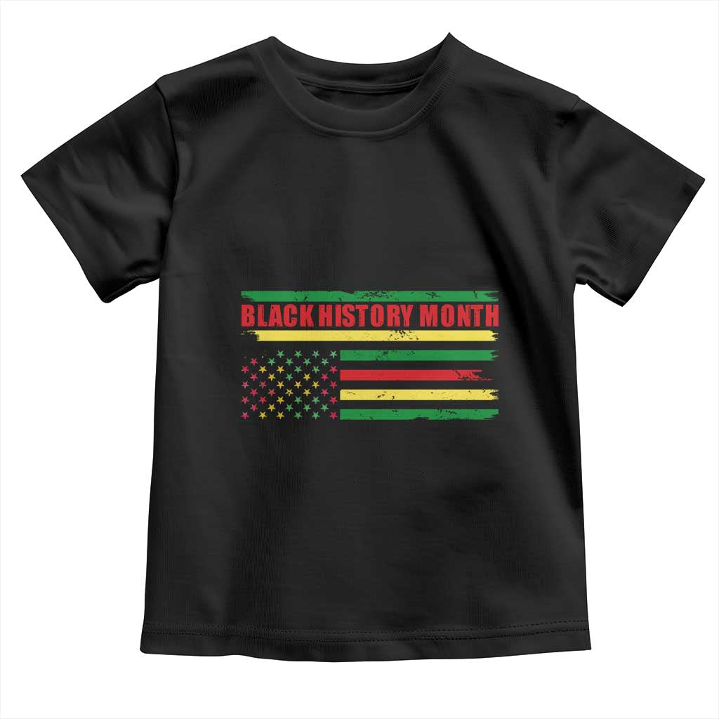 Black History Month Toddler T Shirt African American Pride US Flag TS02 Black Print Your Wear