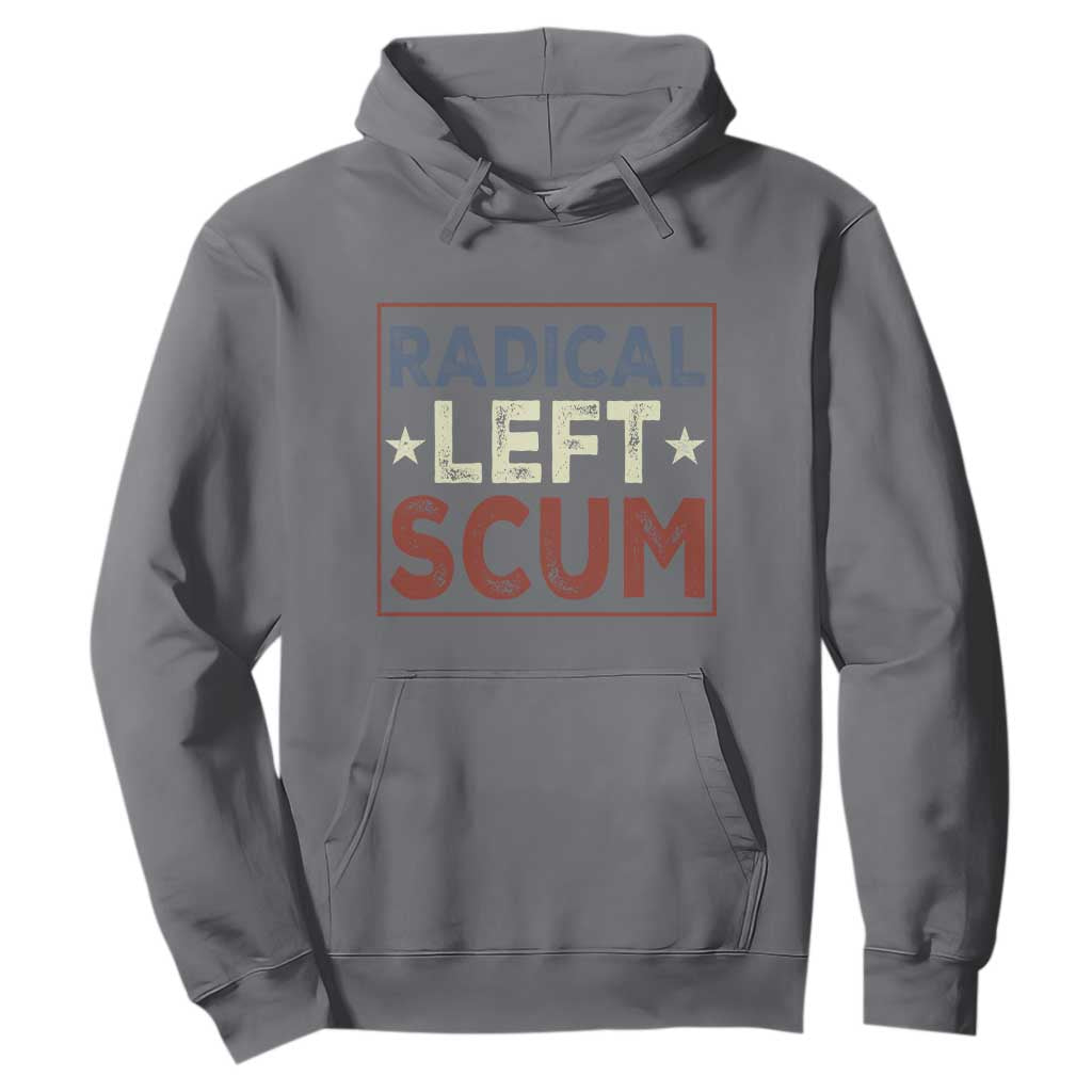 Radical Left Scum Hoodie Political Satire Viral Trump Holiday Post TS02 Charcoal Print Your Wear