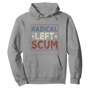 Radical Left Scum Hoodie Political Satire Viral Trump Holiday Post TS02 Sport Gray Print Your Wear
