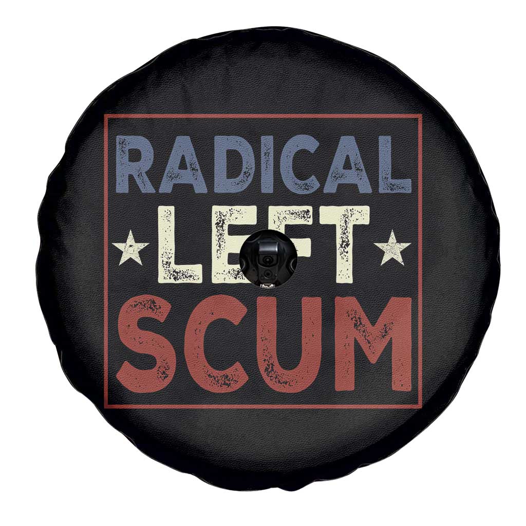 Radical Left Scum Spare Tire Cover Political Satire Viral Trump Holiday Post TS02 Print Your Wear