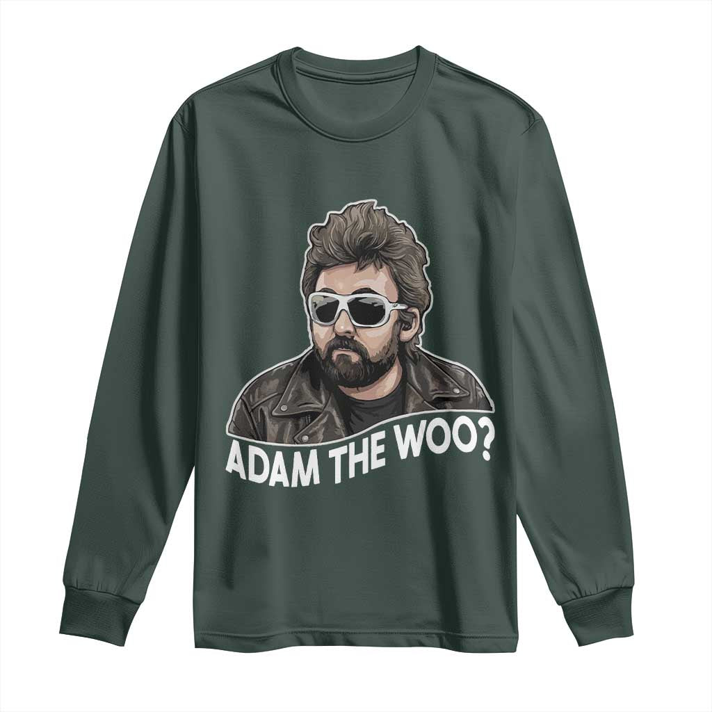 Adam Inspired Graphic Long Sleeve Shirt The Woo Memorial Tribute TS02 Dark Forest Green Print Your Wear