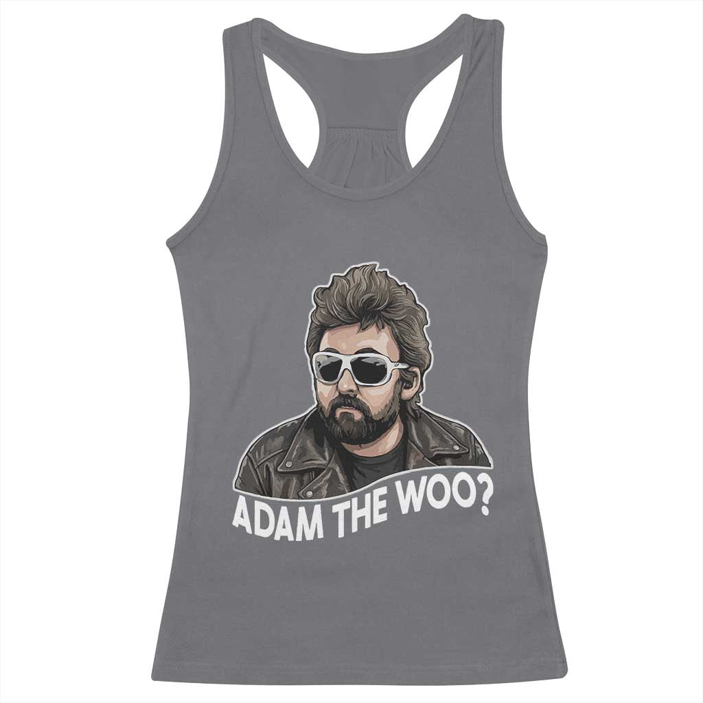 Adam Inspired Graphic Racerback Tank Top The Woo Memorial Tribute TS02 Charcoal Print Your Wear