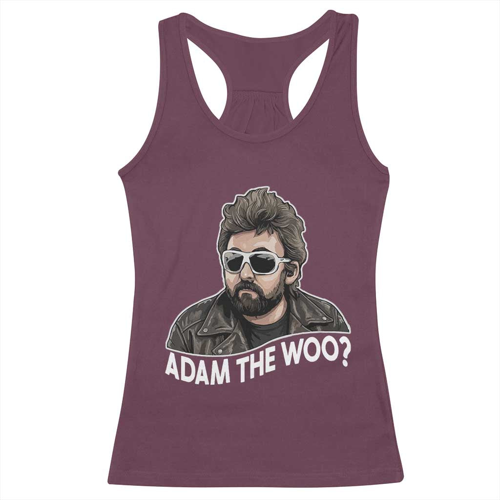 Adam Inspired Graphic Racerback Tank Top The Woo Memorial Tribute TS02 Maroon Print Your Wear