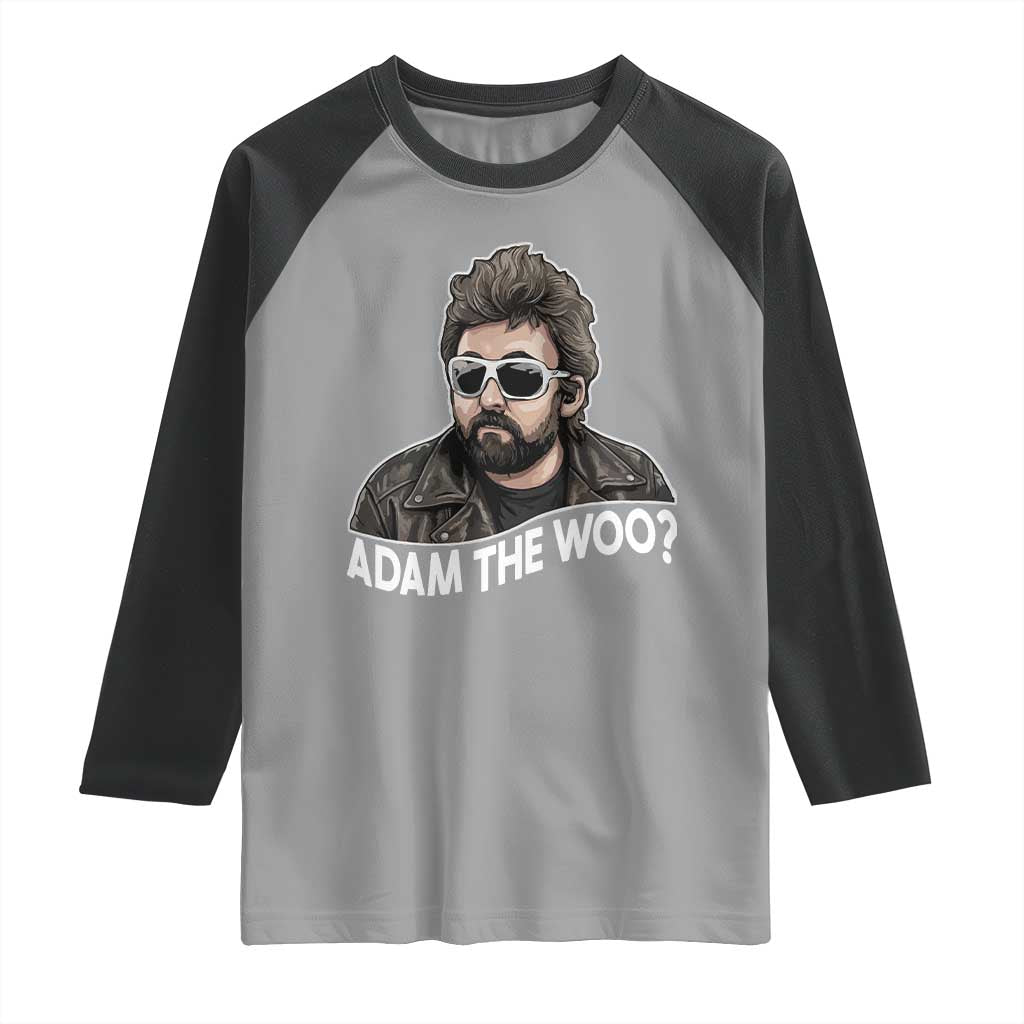 Adam Inspired Graphic Raglan Shirt The Woo Memorial Tribute TS02 Sport Gray Black Print Your Wear