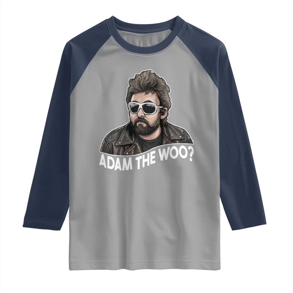 Adam Inspired Graphic Raglan Shirt The Woo Memorial Tribute TS02 Sport Gray Navy Print Your Wear