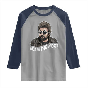 Adam Inspired Graphic Raglan Shirt The Woo Memorial Tribute TS02 Sport Gray Navy Print Your Wear