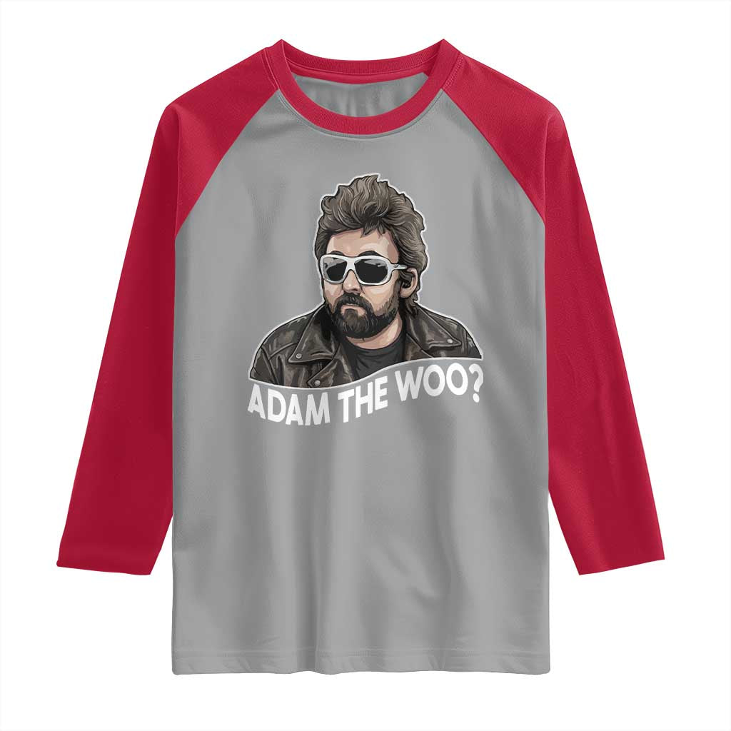 Adam Inspired Graphic Raglan Shirt The Woo Memorial Tribute TS02 Sport Gray Red Print Your Wear
