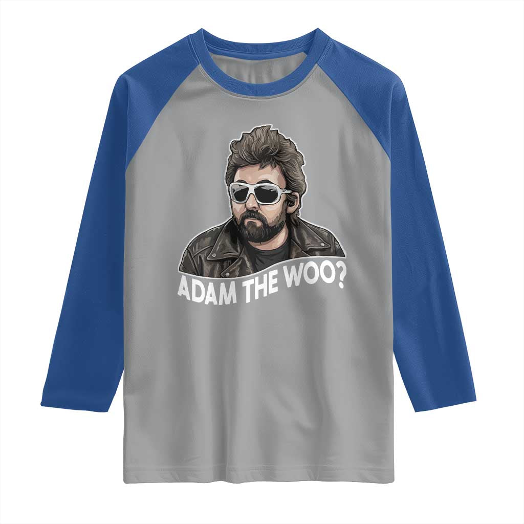 Adam Inspired Graphic Raglan Shirt The Woo Memorial Tribute TS02 Sport Gray Royal Print Your Wear