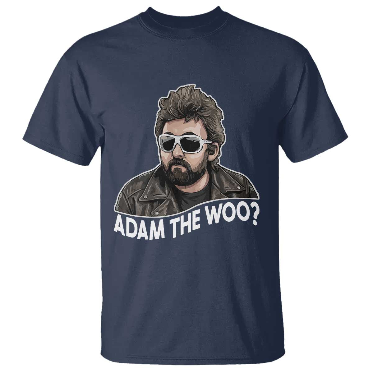 Adam Inspired Graphic T Shirt The Woo Memorial Tribute TS02 Navy Print Your Wear