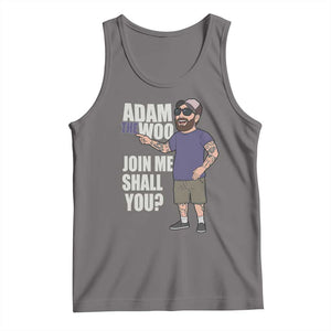 Adam Inspired Graphic Tank Top The Woo Memorial Tribute Join Me Shall You TS02 Deep Heather Print Your Wear