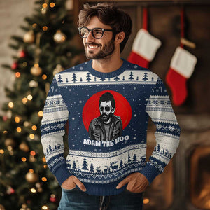 Adam Inspired Graphic Ugly Christmas Sweater The Woo In Remembrance Memorial Tribute TS02 Navy Beige Print Your Wear