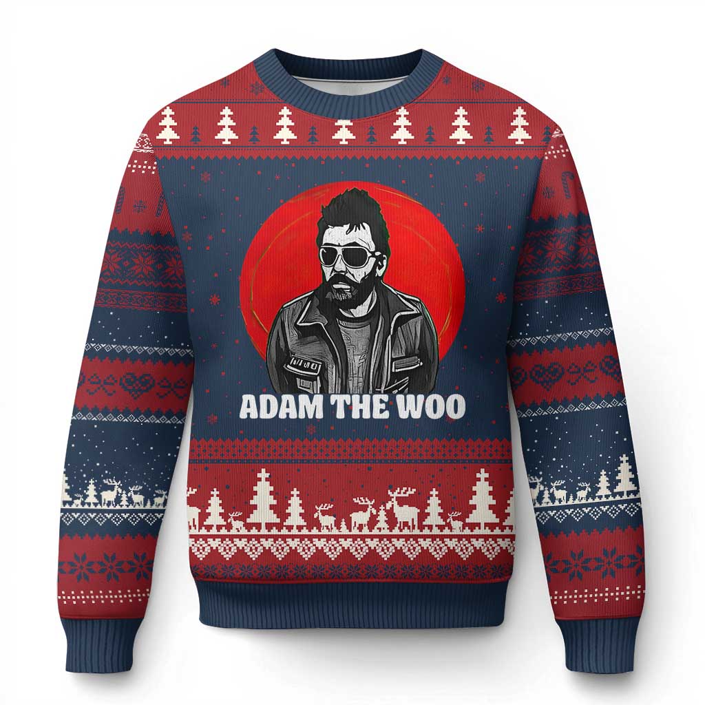 Adam Inspired Graphic Ugly Christmas Sweater The Woo In Remembrance Memorial Tribute TS02 Navy Red Print Your Wear