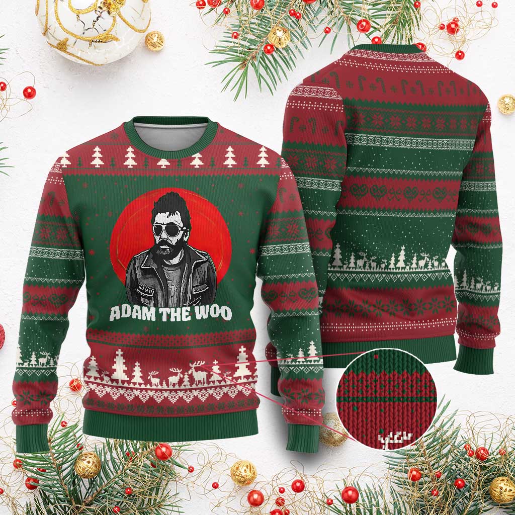 Adam Inspired Graphic Ugly Christmas Sweater The Woo In Remembrance Memorial Tribute TS02 Red Green Print Your Wear