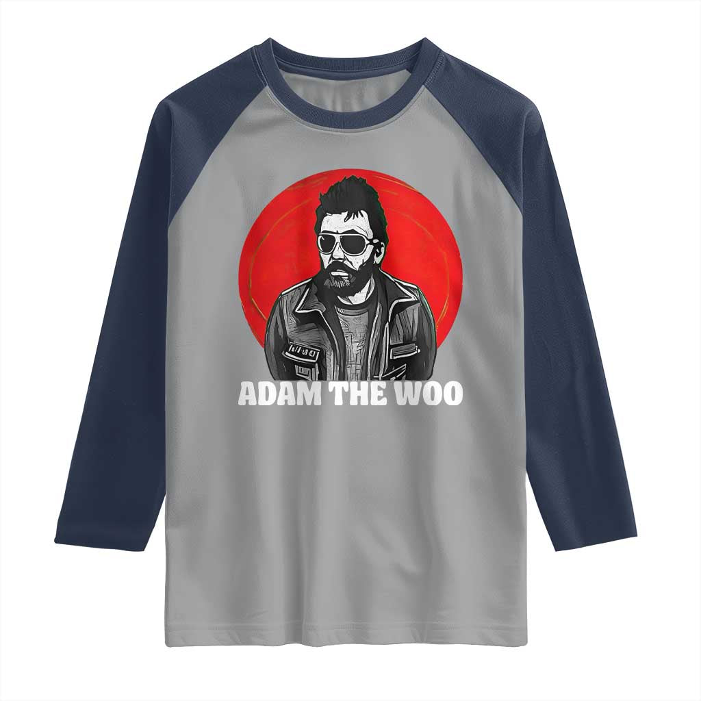 Adam Inspired Graphic Raglan Shirt The Woo In Remembrance Memorial Tribute TS02 Sport Gray Navy Print Your Wear