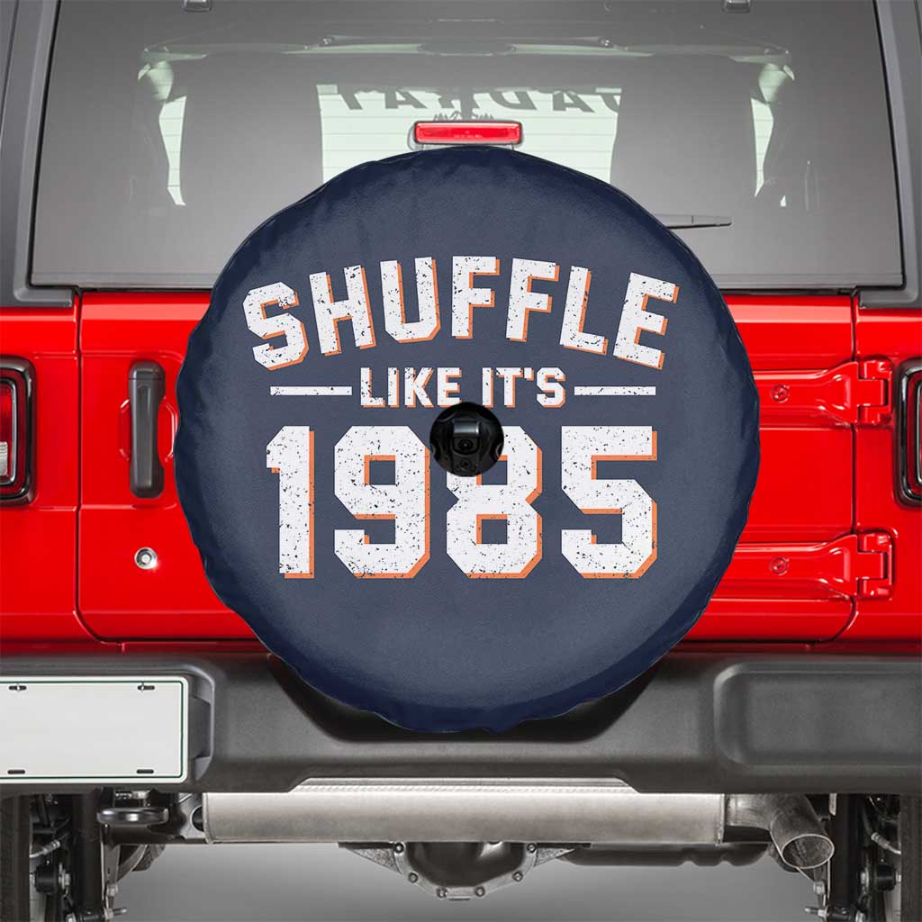 Shuffle Like Its 1985 Spare Tire Cover Retro Championship Celebrated TS02 Navy Print Your Wear
