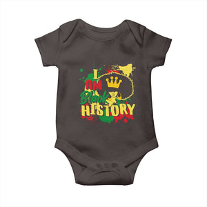 I Am Black History Baby Onesie Afro Queen African American Pride TS02 Dark Chocolate Print Your Wear