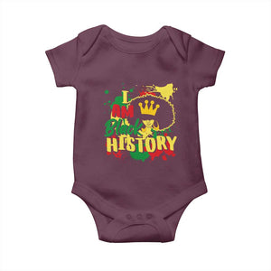I Am Black History Baby Onesie Afro Queen African American Pride TS02 Maroon Print Your Wear