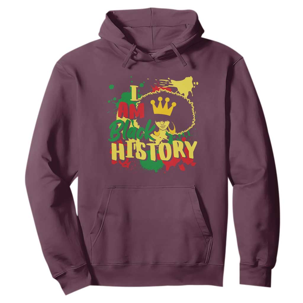 I Am Black History Hoodie African American Pride Black DNA Queen TS02 Maroon Printyourwear