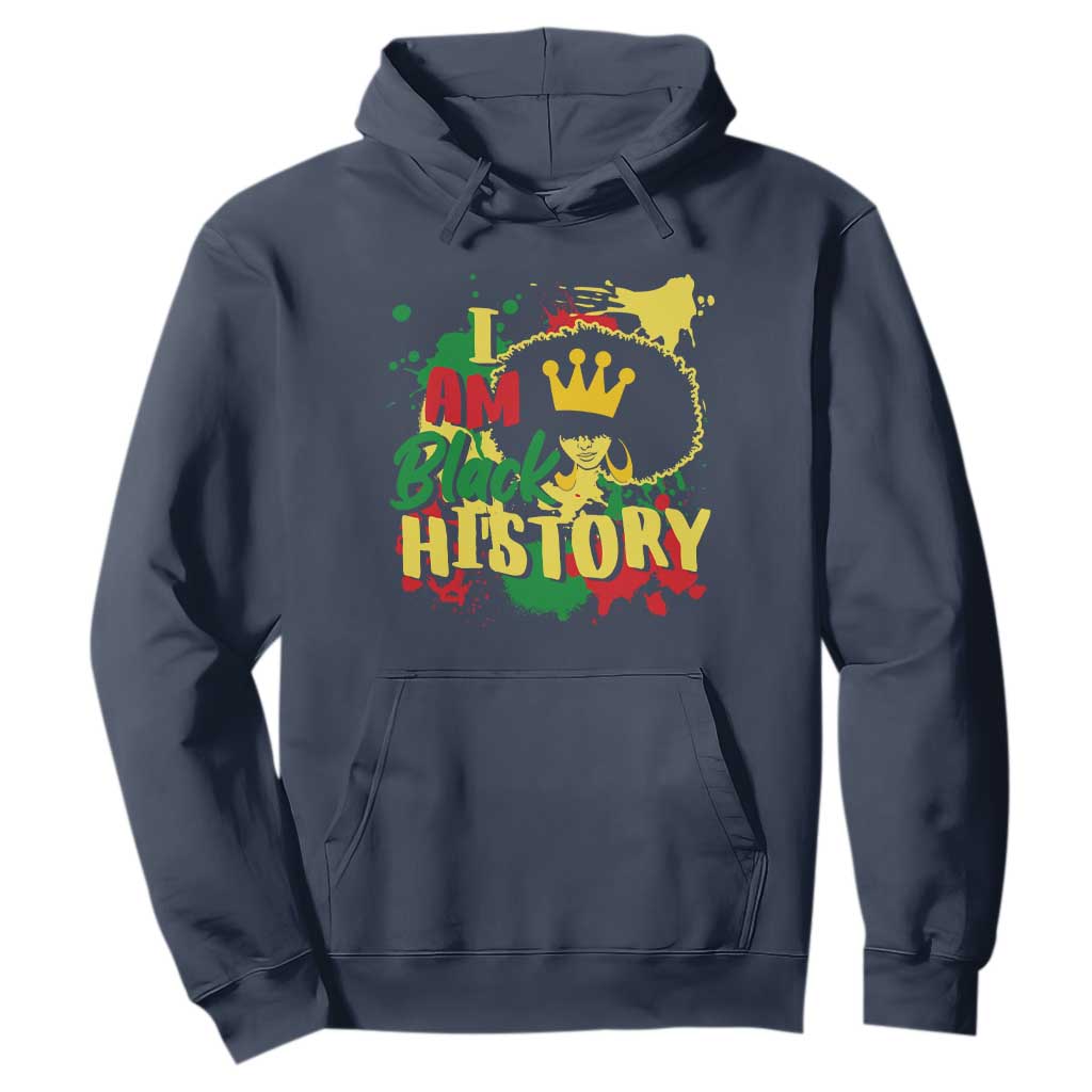 I Am Black History Hoodie African American Pride Black DNA Queen TS02 Navy Printyourwear