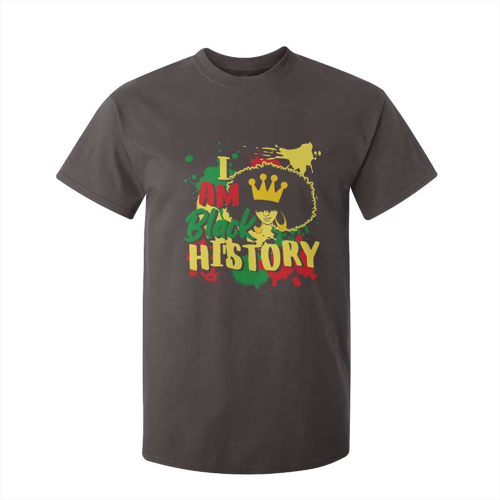 I Am Black History T Shirt For Kid Afro Queen African American Pride TS02 Dark Chocolate Print Your Wear
