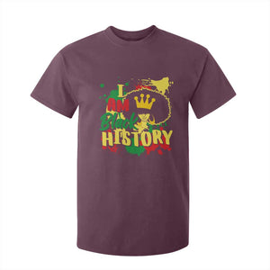 I Am Black History T Shirt For Kid Afro Queen African American Pride TS02 Maroon Print Your Wear