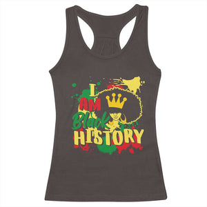 I Am Black History Racerback Tank Top Afro Queen African American Pride TS02 Dark Chocolate Print Your Wear