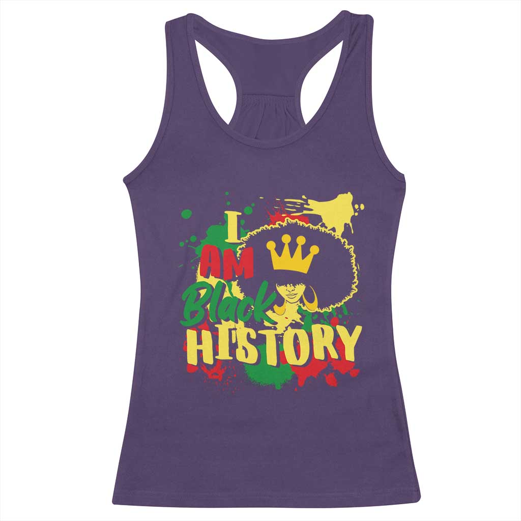 I Am Black History Racerback Tank Top Afro Queen African American Pride TS02 Purple Print Your Wear