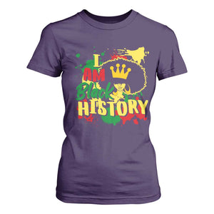 I Am Black History T Shirt For Women Afro Queen African American Pride TS02 Purple Print Your Wear