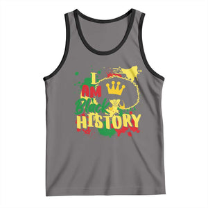 I Am Black History Tank Top Afro Queen African American Pride TS02 Deep Heather Black Print Your Wear