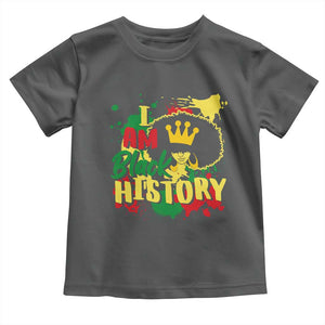 I Am Black History Toddler T Shirt Afro Queen African American Pride TS02 Dark Heather Print Your Wear