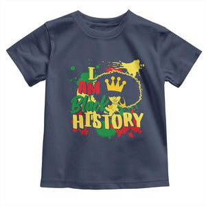 I Am Black History Toddler T Shirt Afro Queen African American Pride TS02 Navy Print Your Wear