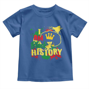 I Am Black History Toddler T Shirt Afro Queen African American Pride TS02 Royal Blue Print Your Wear