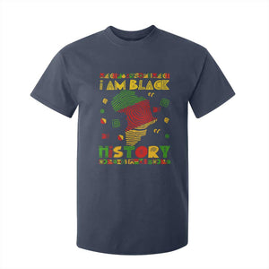 I Am Black History T Shirt For Kid African American Pride Kente TS02 Navy Print Your Wear