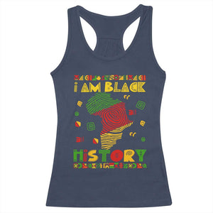 I Am Black History Racerback Tank Top African American Pride Kente TS02 Navy Print Your Wear