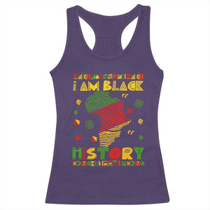 I Am Black History Racerback Tank Top African American Pride Kente TS02 Purple Print Your Wear
